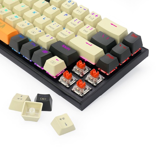 REDRAGON 英語コンパクト赤軸メカニカルキーボード K633CGO-RGBTI