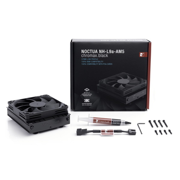 NOCTUA ����CPU�����顼 NH-L9a-AM5 chromax.black AM5�б���ǥ� �ڥ���󥻥��Բġ��̳�ƻ����Υ�������Բġ�