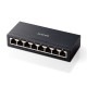 ELECOM エレコム EHC-G08MA-B スイッチングハブ LAN ハブ 8ポート Giga対応 1000/100/10Mbps 金属筐体 AC電源 ファンレス 静音 省エネ機能 壁掛け設置対応 ブラック【キャンセル不可・北海道沖縄離島配送不可】