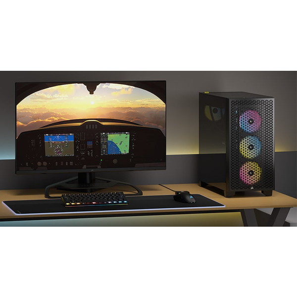 Corsair ���륻�� PC������ 3000D RGB Tempered Glass Mid-Tower, Black CC-9011255-WW�ڥ���󥻥��Բġ��̳�ƻ����Υ�������Բġ� -������-