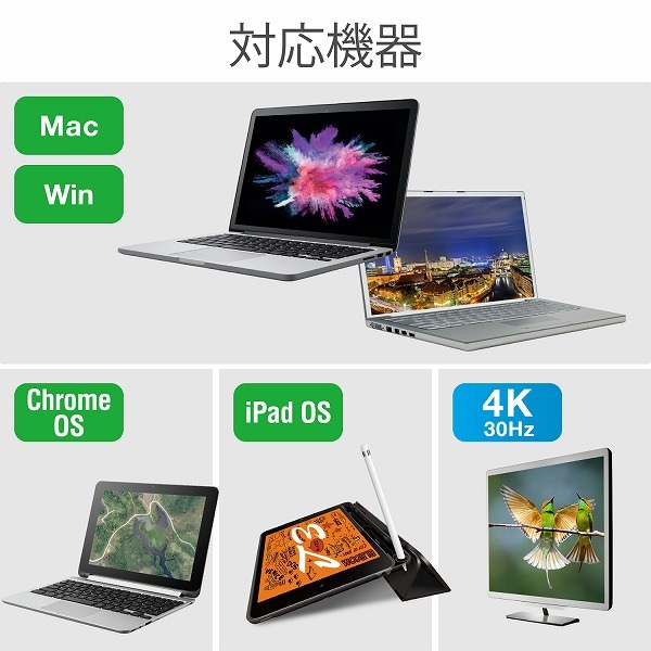 ELECOM ���쥳�� AD-CHDMIVGABK Type-C�����Ѵ������ގ̎ߎ� TypeC-HDMI&VGA �̎ގ׎��� �ڥ���󥻥��Բġ��̳�ƻ����Υ�������Բġ�