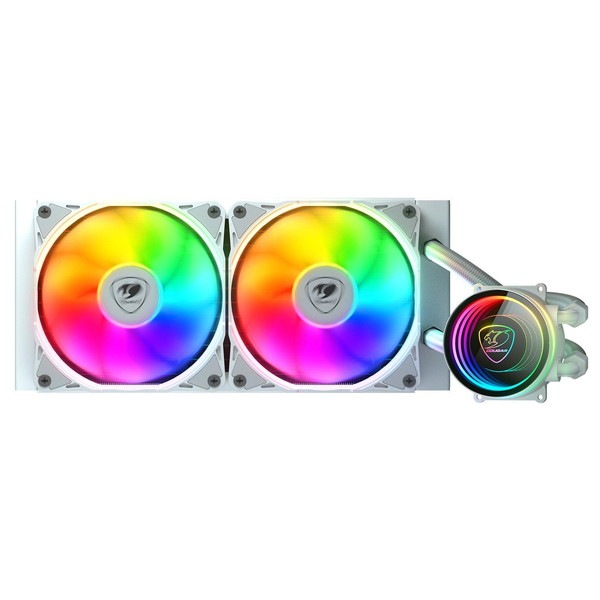 COUGAR CPU�����顼 CGR-PSDELRGB-W-240 (Poseidon Elite 240 ARGB White)  �ۥ磻�� ARGB 120mm�ե������ 240mm���䥯���顼 �ڥ���󥻥��Բġ��̳�ƻ����Υ�������Բġ�