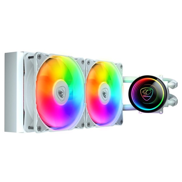 COUGAR CPU�����顼 CGR-PSDELRGB-W-240 (Poseidon Elite 240 ARGB White)  �ۥ磻�� ARGB 120mm�ե������ 240mm���䥯���顼 �ڥ���󥻥��Բġ��̳�ƻ����Υ�������Բġ�