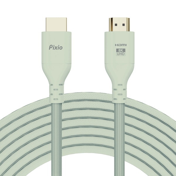 Pixio HDMIケーブル PXH212B Mint Green 長さ2m HDMI2.1 HDR 8K対応 最大120Hz ミントグリーン PXH212BMT-O 【キャンセル不可・北海道沖縄離島配送不可】