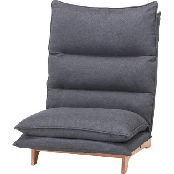 不二貿易 ダブルクッション座椅子 フィット2 1P DGY XY-CR-532 商品コード19205【代引・日時指定・キャンセル不可・北海道沖縄離島配送不可】 -お取リ寄せ-