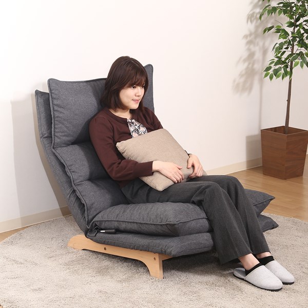 4953980192059 不二貿易 ダブルクッション座椅子 フィット2 1P DGY XY