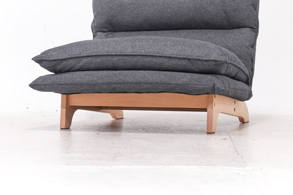 不二貿易 ダブルクッション座椅子 フィット2 1P DGY XY-CR-532 商品コード19205【代引・日時指定・キャンセル不可・北海道沖縄離島配送不可】 -お取リ寄せ-