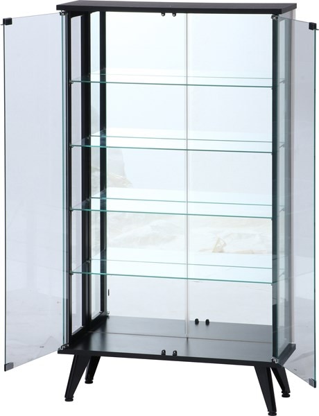不二貿易 ガラスディスプレイラック BK TMG-G109 TMG-G109 商品コード98883【代引・日時指定・キャンセル不可・北海道沖縄離島配送不可】 -お取リ寄せ-