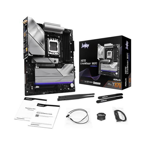 4711581491823 ASRock マザーボード X870 Livemixer WiFi AMD AM5 ATX