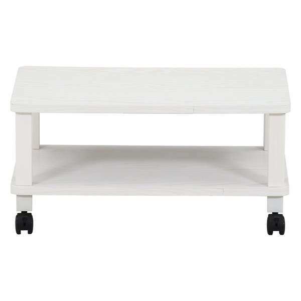 不二貿易 フィット マルチテーブル(キャスター付) オークWH 商品コード52266 【代引・日時指定・キャンセル不可・北海道沖縄離島配送不可】 -お取リ寄せ-