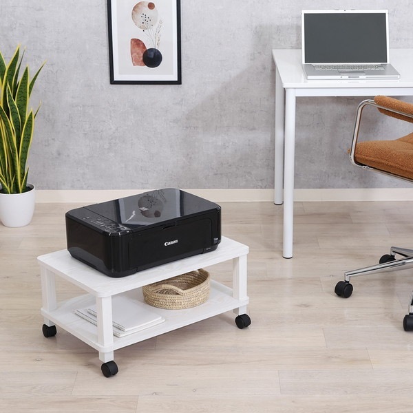 不二貿易 フィット マルチテーブル(キャスター付) オークWH 商品コード52266 【代引・日時指定・キャンセル不可・北海道沖縄離島配送不可】 -お取リ寄せ-