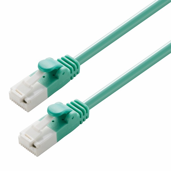 ELECOM エレコム LD-GPT/GN15/RS LANケーブル CAT6対応 EU RoHS指令準拠 爪折れ防止 簡易パッケージ仕様 15m グリーン 【キャンセル不可・北海道沖縄離島配送不可】