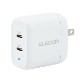 ELECOM ���쥳�� MPA-ACCP25WH AC���Ŵ� USB���󥻥�� Type-C�ݡ��ȡ�2 ���40W ���� ���� �ۥ磻�ȡڥ���󥻥��Բġ��̳�ƻ����Υ�������Բġ�