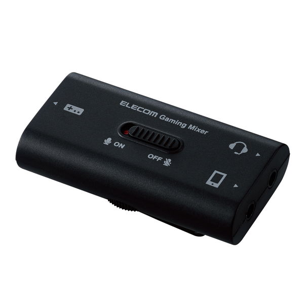 ELECOM エレコム HSAD-GMMA10BK ゲーミング用 オーディオミキサー ボイスチャット 4極φ3.5mm 【 PS5 PS4 Nintendo Switch 】対応 ブラック【キャンセル不可・北海道沖縄離島配送不可】