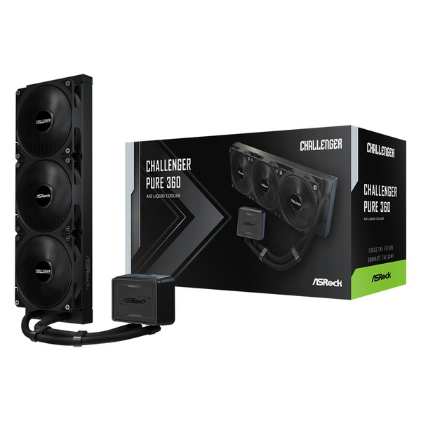 ASRock ���䥯���顼 Challenger Pure 360 ������֥�å� 360mm�饸�������� ��̩����ѥե��� ARGB�ե������ LGA1851/1700 AM5/AM4�б� Challenger���꡼���ڥ���󥻥��Բġ��̳�ƻ����Υ�������Բġ� -������-
