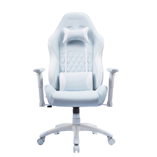 AKRacing ゲーミングチェア 本田翼監修オリジナルカラーモデル ハイタイプ AKR-TSUBASA/HONDA/HIGH ホワイト×ブルーグレー リクライニング アームレスト昇降 【代引・日時指定・キャンセル不可・北海道沖縄離島配送不可】 -お取り寄せ-