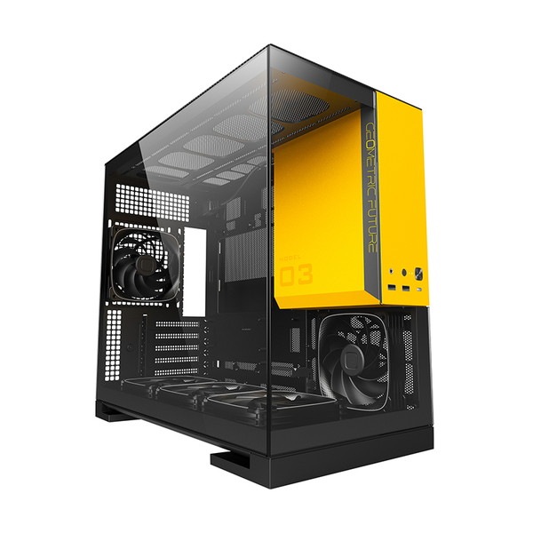 GEOMETRIC FUTURE �ߥ˥�� PC������ �ԥ顼�쥹 MODEL 3 WITH 5FAN MODEL 3PLUS GF-M3-YB PLUS ��������/�֥�å� 120mm Micro-ATX��ITX �б� �������� �ڥ���󥻥��Բġ��̳�ƻ����Υ�������Բġ�