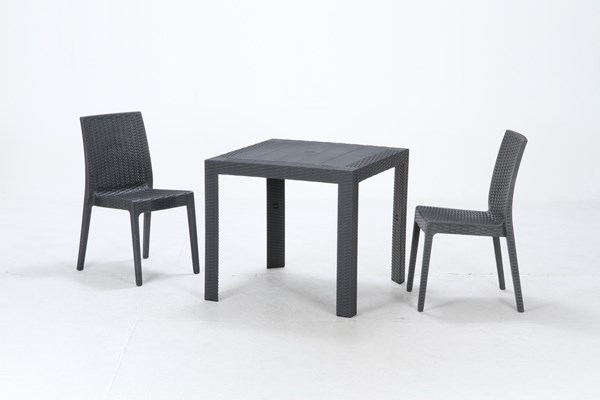 不二貿易 ステラ テーブル 80角 ブラック(11236) SATURNO 商品コード49921【代引・日時指定・キャンセル不可・北海道沖縄離島配送不可】 -お取リ寄せ-