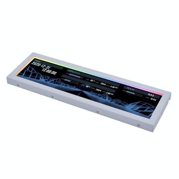 LIAN LI ��ĥ�����꡼�� 8.8'' Universal Screen White �ۥ磻��8.8��˥С����륹���꡼�� IPS�վ� ������ 1920��480 ��ե�å���졼��:60Hz ���뤵:500nits US88v1 �ڥ���󥻥��Բġ��̳�ƻ����Υ�������Բġ�