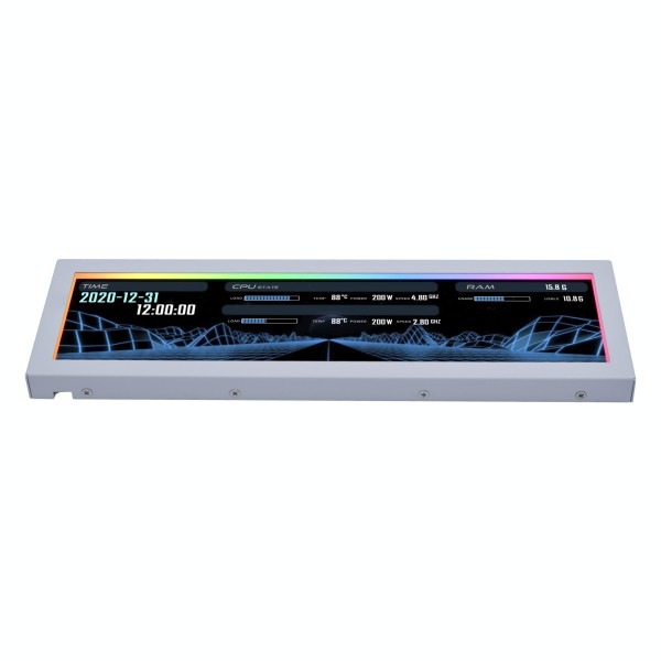 LIAN LI ��ĥ�����꡼�� 8.8'' Universal Screen White �ۥ磻��8.8��˥С����륹���꡼�� IPS�վ� ������ 1920��480 ��ե�å���졼��:60Hz ���뤵:500nits US88v1 �ڥ���󥻥��Բġ��̳�ƻ����Υ�������Բġ�