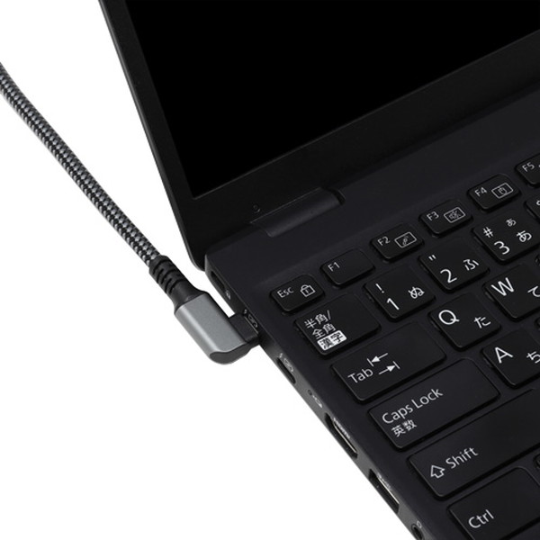 AINEX アイネックス 延長ケーブル U31CC-LF08 PD100W対応 USB3.2Gen1 Type-C 横L型延長ケーブル 80cm 【キャンセル不可・北海道沖縄離島配送不可】 -お取り寄せ-