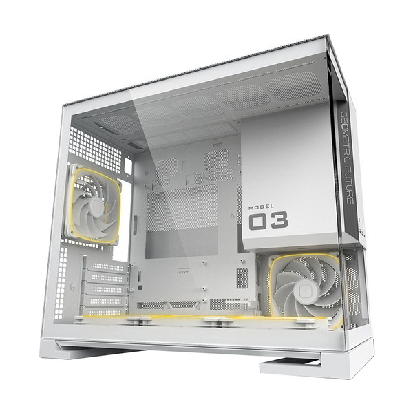 GEOMETRIC FUTURE �ߥ˥�� PC������ �ԥ顼�쥹 MODEL 3 WITH 5FAN MODEL 3PLUS GF-M3-WT PLUS �ۥ磻�� 120mm Micro-ATX��ITX �б� �������� �ڥ���󥻥��Բġ��̳�ƻ����Υ�������Բġ�