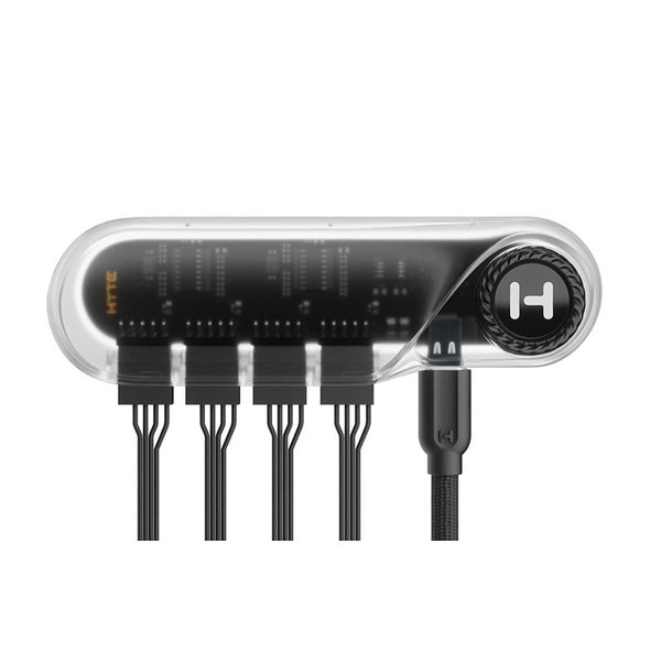 HYTE マグネット付き内部USBハブ Powered USB Hub USB2.0×4ポート 【キャンセル不可・北海道沖縄離島配送不可】