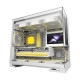GEOMETRIC FUTURE �ߥ˥�� PC������ �ԥ顼�쥹 MODEL 3 WITH 5FAN MODEL 3PLUS GF-M3-WT PLUS �ۥ磻�� 120mm Micro-ATX��ITX �б� �������� �ڥ���󥻥��Բġ��̳�ƻ����Υ�������Բġ�