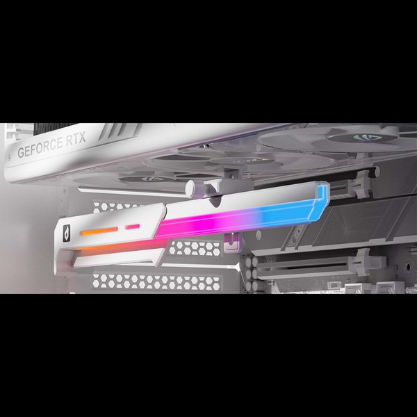upHere GPUサポートブラケット GL7TC ホワイト NVIDIA AMD 対応 3ピン5V ARGB対応 2穴ブラケット GAサポートステー GPUホルダー 【キャンセル不可・北海道沖縄離島配送不可】