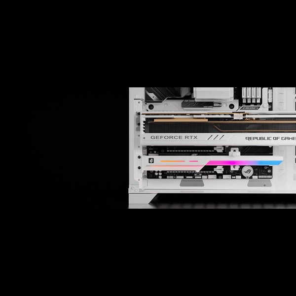 upHere GPUサポートブラケット GL7TC ホワイト NVIDIA AMD 対応 3ピン5V ARGB対応 2穴ブラケット GAサポートステー GPUホルダー 【キャンセル不可・北海道沖縄離島配送不可】