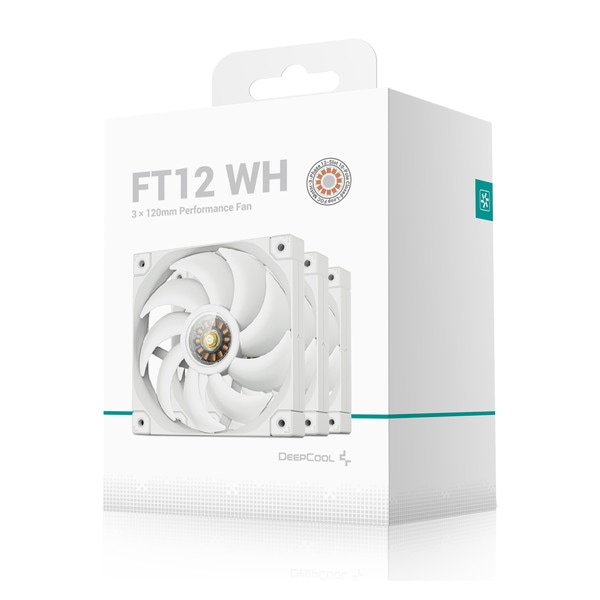 DeepCool �������ե��� R-FT12-WHWPN3-G FT12 �ۥ磻�� 3�ĥ��å� 120mm�ե��� FDB��� PWM���� ��������ݥ��å��Ǻ���� �ɿХ���ѡ���� �ڥ���󥻥��Բġ��̳�ƻ����Υ�������Բġ�