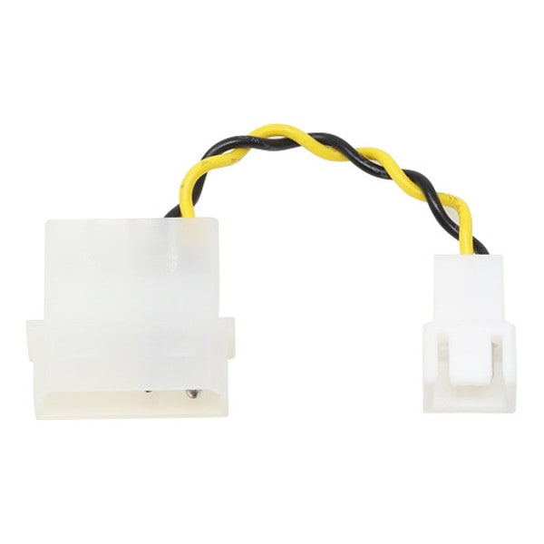 AINEX アイネックス 電源変換ケーブル CA-09B ファン用電源変換ケーブル 5cm ケースファンの接続先をマザーボードから電源ユニットに変更 【キャンセル不可・北海道沖縄離島配送不可】 -お取り寄せ-