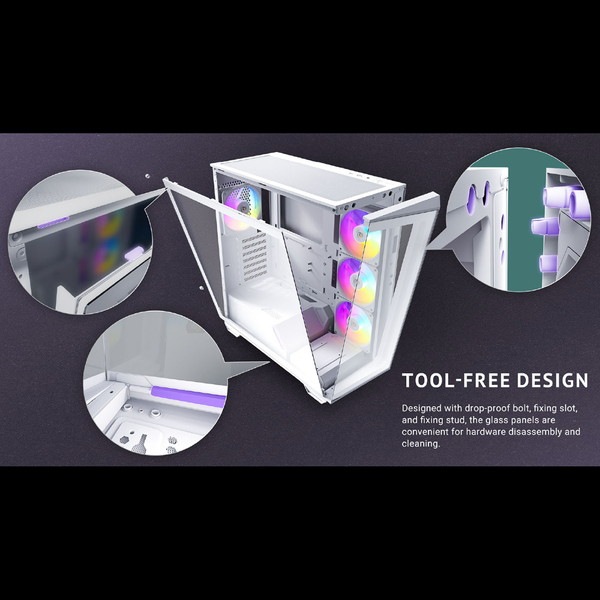 Antec ピラーレスガラス搭載 冷却型PCケース 「Constellation C3 ARGB」 C3 ARGB White ホワイト 白【キャンセル不可・北海道沖縄離島配送不可】