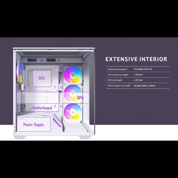 Antec ピラーレスガラス搭載 冷却型PCケース 「Constellation C3 ARGB」 C3 ARGB White ホワイト 白【キャンセル不可・北海道沖縄離島配送不可】