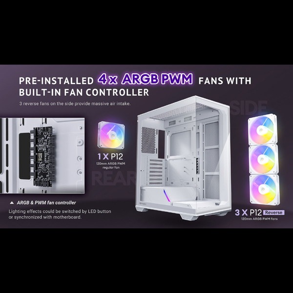 Antec ピラーレスガラス搭載 冷却型PCケース 「Constellation C3 ARGB」 C3 ARGB White ホワイト 白【キャンセル不可・北海道沖縄離島配送不可】