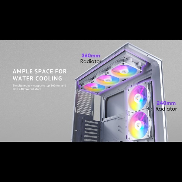 Antec ピラーレスガラス搭載 冷却型PCケース 「Constellation C3 ARGB」 C3 ARGB White ホワイト 白【キャンセル不可・北海道沖縄離島配送不可】