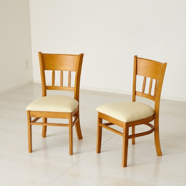 クロシオ ダイニングチェアー 2脚組 マーチ ライトブラウン 椅子 イス 木製 4954877041191 クロシオ ダイニングチェアー2脚組マーチライトブラウン