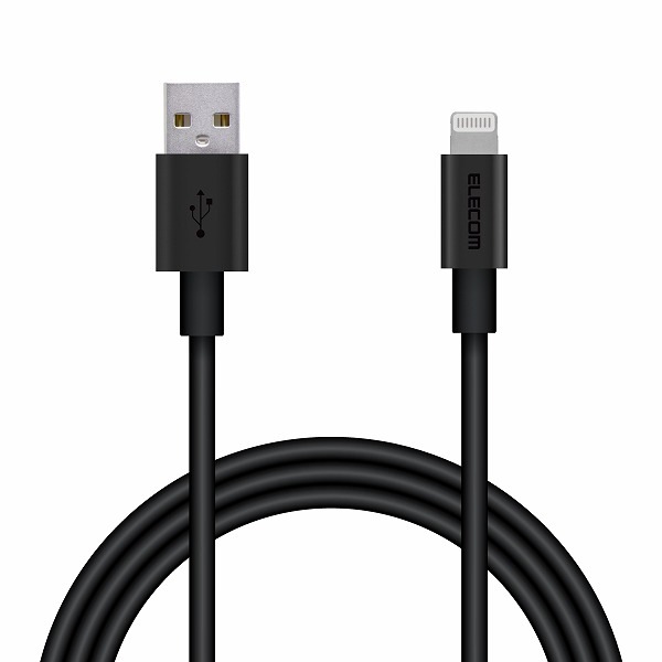 ELECOM ���쥳�� MPA-UALPS10BK Lightning�����̎ގ� ����ѵ� ���َЎ��Ȏ��� 1.0m �̎ގ׎��� �ڥ���󥻥��Բġ��̳�ƻ����Υ�������Բġ�