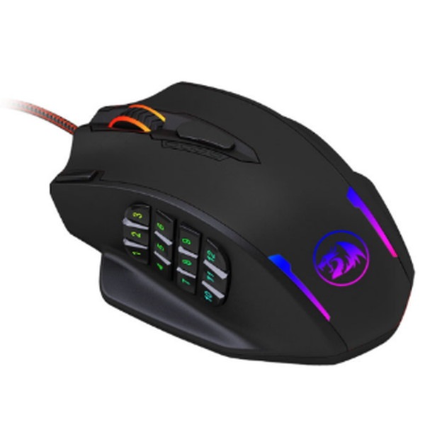 REDRAGON ¿��ǽ�ܥ���RGB ������12�ܥ������ �����ߥ󥰥ޥ��� IMPACT M908TI �֥�å� �ڥ���󥻥��Բġ��̳�ƻ����Υ�������Բġ� -������-