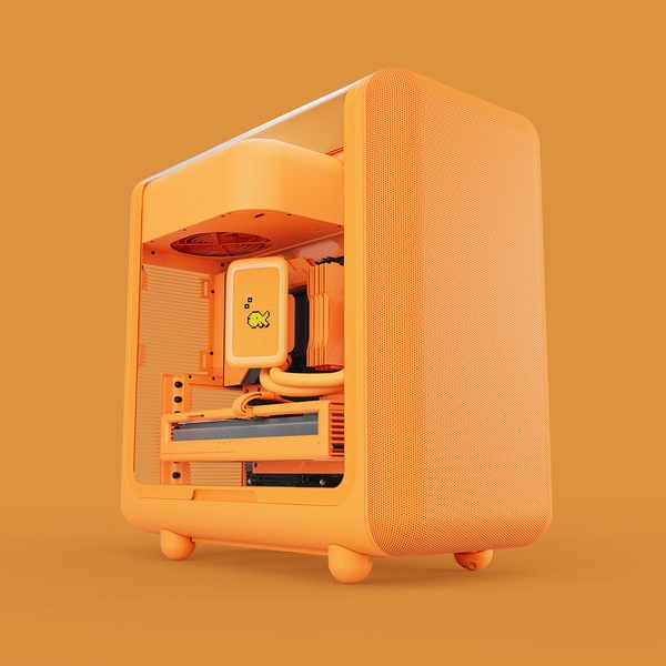 HYTE PC������ X50 Astral Orange ����� �ߥɥ륿� ���̥ե졼�� �������饹 �饦��ɥǥ����� E-ATX�б� �ڥ���󥻥��Բġ��̳�ƻ����Υ�������Բġ�