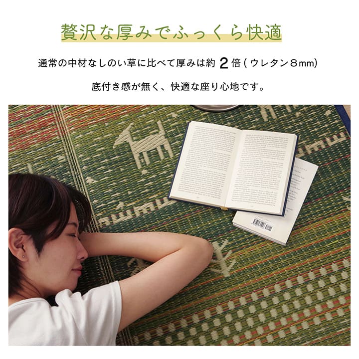 イケヒコ ラグ マット い草 ギャベ 自然素材 抗菌防臭 不織布 ブルー 約60×180cm 1070610041112【代引き不可】【北海道沖縄離島は配送不可】-お取り寄せ品-