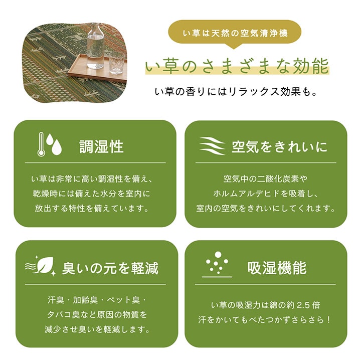 イケヒコ ラグ マット い草 ギャベ 自然素材 抗菌防臭 不織布 ブルー 約60×180cm 1070610041112【代引き不可】【北海道沖縄離島は配送不可】-お取り寄せ品-