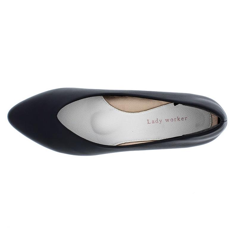 アシックス商事 Lady worker(レディワーカー) レディース ビジネスシューズ LO-16060 ブラックスムース 23.5cm -お取り寄せ品-【北海道沖縄離島は配送不可】