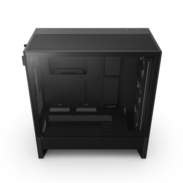 NZXT �ߥɥ륿� PC������ H5 Flow RGB (2024) CC-H52FB-R1 120mm3Ϣ�ե���x1 120mm�ե���x1 ɸ����� �֥�å� �ڥ���󥻥��Բġ��̳�ƻ����Υ�������Բġ�