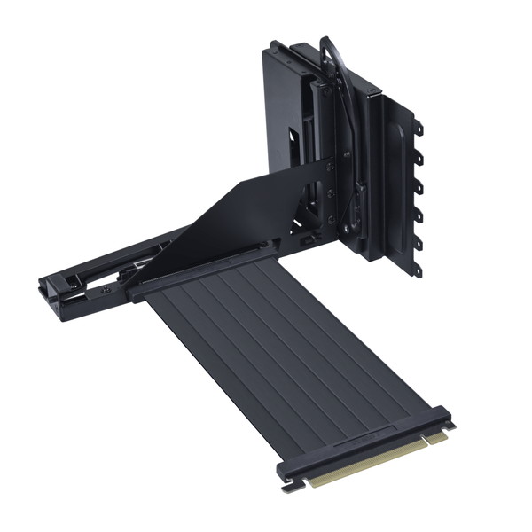 Lian Li 4スロット垂直GPUキット (VG4v4) 4 Slots Vertical GPU Kit Black ブラック 3段階高さ調節 傾斜角度調整可能 200mmPCIe5.0ライザーケーブル搭載 同期可能なARGBストリップ搭載 【キャンセル不可・北海道沖縄離島配送不可】