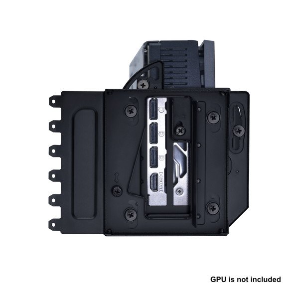 Lian Li 4スロット垂直GPUキット (VG4v4) 4 Slots Vertical GPU Kit Black ブラック 3段階高さ調節 傾斜角度調整可能 200mmPCIe5.0ライザーケーブル搭載 同期可能なARGBストリップ搭載 【キャンセル不可・北海道沖縄離島配送不可】