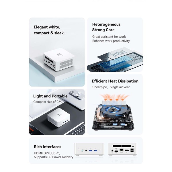MINISFORUM UN1360W �ߥ�PC UN1360W-32/1T-W11pro(13620H) ����32GB ���ȥ졼��1TB Intel Core i7-13620H Processor��� ����ǽ �����ǥ����ȥåץѥ�����ڥ���󥻥��Բġ��̳�ƻ����Υ�������Բġ�