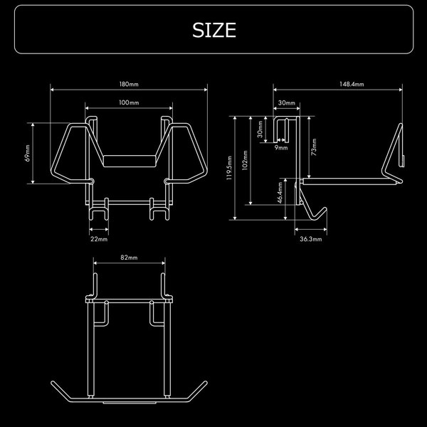 Bauhutte VRハンガー ブラック BHP-100VR-BK VRゴーグル/コントローラー収納 オプションパーツにも対応 ※VRゴーグルは別売りです 【代引・日時指定・キャンセル不可・北海道沖縄離島配送不可】 -メーカー直送- ※メーカー在庫潤沢