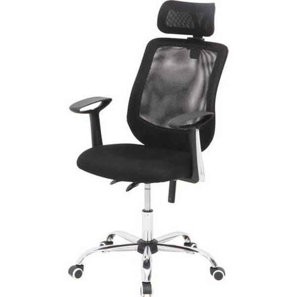 不二貿易 オフィスチェアー ヘッド付 アンテロープ BK HLC-1255F BK 商品コード50095【代引・日時指定・キャンセル不可・北海道沖縄離島配送不可】 -お取リ寄せ-