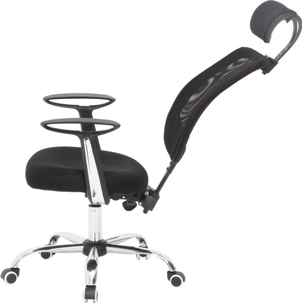不二貿易 オフィスチェアー ヘッド付 アンテロープ BK HLC-1255F BK 商品コード50095【代引・日時指定・キャンセル不可・北海道沖縄離島配送不可】 -お取リ寄せ-